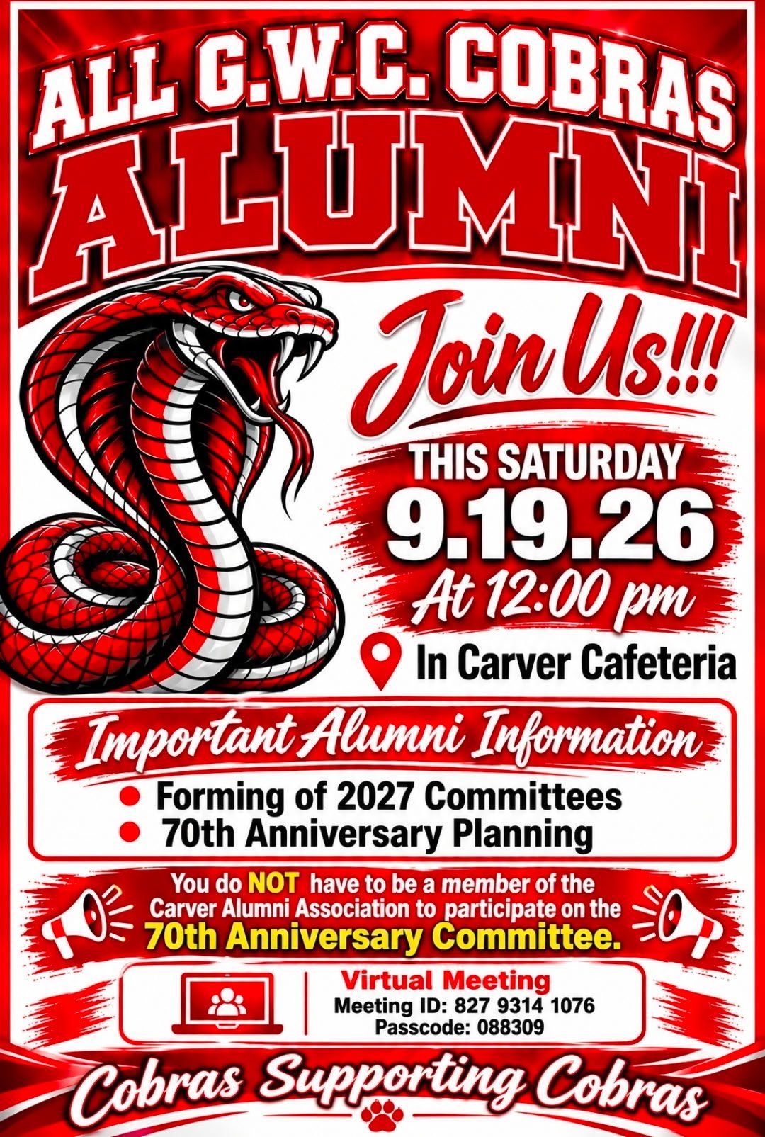 GEORGE WASHINGTON CARVER ALUMNI MEETING